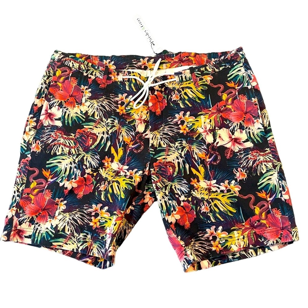Paisley & Gray Men's Floral Tropical Swim Trunks Shorts Drawstring Beach‎